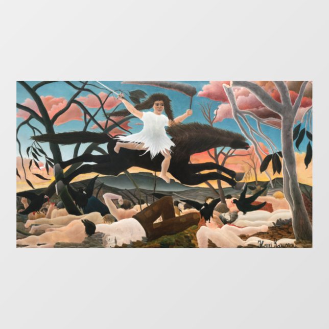 Henri Rousseau - Der Krieg Fensteraufkleber (Blatt)