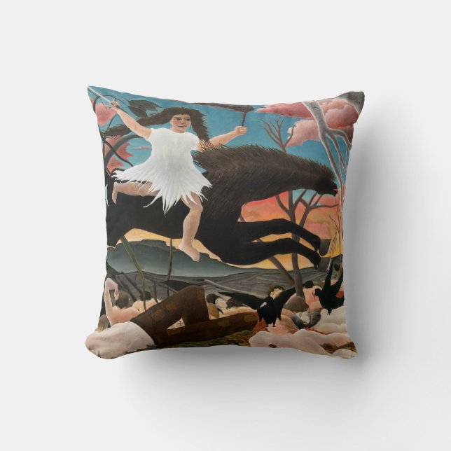 Henri Rousseau - Der Krieg Kissen (Vorderseite)