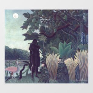 Henri Rousseau - Der Schlangenbeschwörer Fensteraufkleber