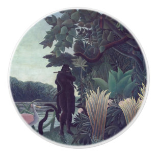 Henri Rousseau - Der Schlangenbeschwörer Keramikknauf