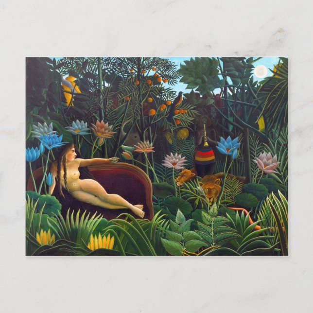 Henri Rousseau Der Traum 1910 (Le Rêve) Naivist Postkarte (Vorderseite)