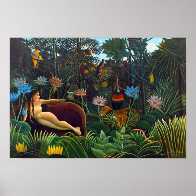 Henri Rousseau Der Traum 1910 (Standardrahmen) Poster (Vorne)