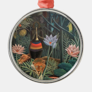 Henri Rousseau Der Traum Dschungel Blumen Surreali Ornament Aus Metall