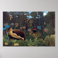 Henri Rousseau Der Traum - Jungle Frauen und Tiere