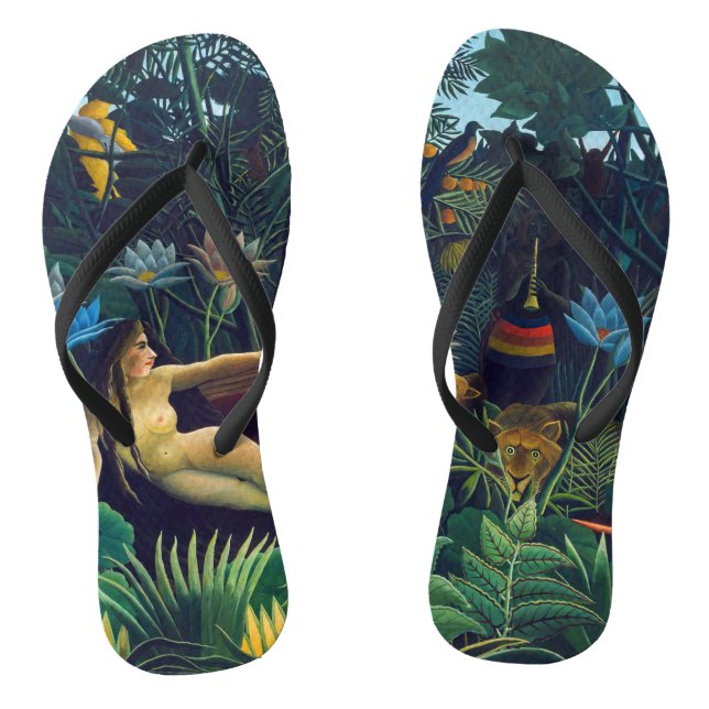 Henri Rousseau - Der Traum / Le Reve Flip Flops (Fußbett)