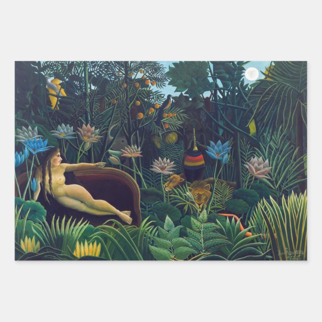 Henri Rousseau - Der Traum / Le Reve Geschenkpapier Set (Vorderseite)