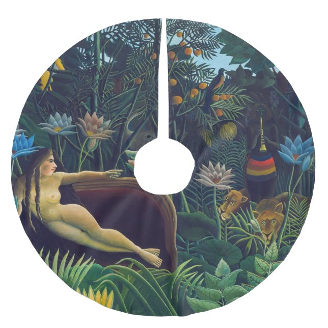 Henri Rousseau - Der Traum / Le Reve Polyester Weihnachtsbaumdecke (Vorderseite)
