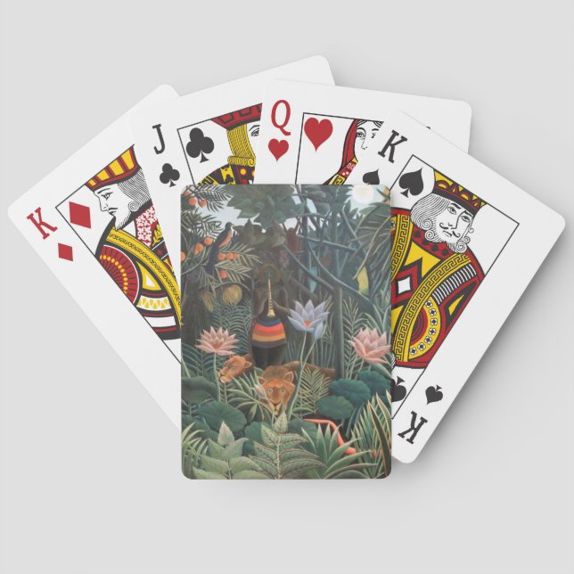 Henri Rousseau Der Traumjung Blume Surrealismus Spielkarten (Rückseite)