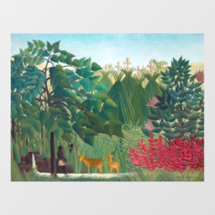 Henri Rousseau - Der Wasserfall Fensteraufkleber