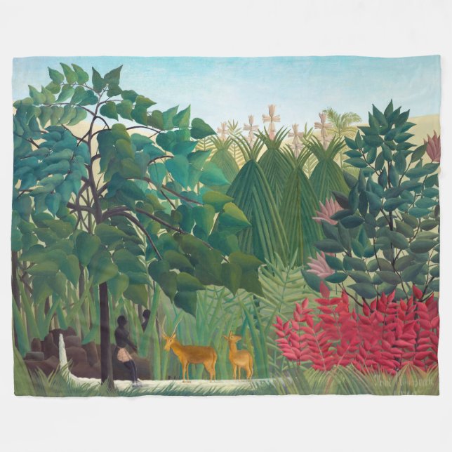 Henri Rousseau - Der Wasserfall Fleecedecke (Vorderseite (Horizontal))