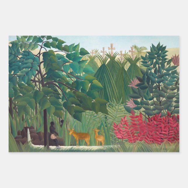 Henri Rousseau - Der Wasserfall Geschenkpapier Set (Vorderseite)