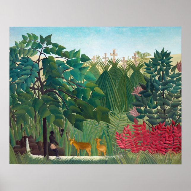 Henri Rousseau - Der Wasserfall Poster (Vorne)