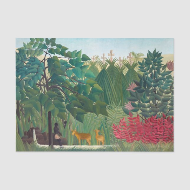 Henri Rousseau - Der Wasserfall Seidenpapier (Vorderseite)