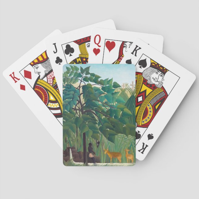 Henri Rousseau - Der Wasserfall Spielkarten (Rückseite)