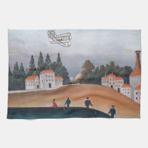 Henri Rousseau - Die Fischer und der Doppeldecker Geschirrtuch