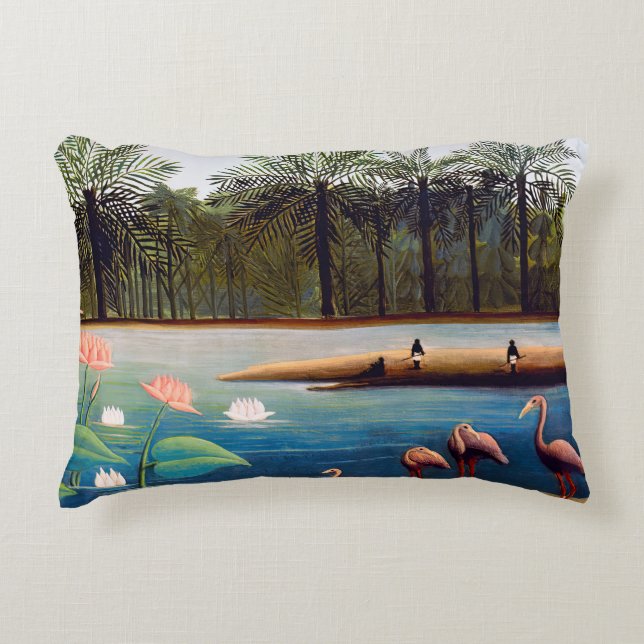 Henri Rousseau - Die Flamingos Dekokissen (Vorderseite)