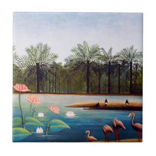 Henri Rousseau - Die Flamingos Fliese