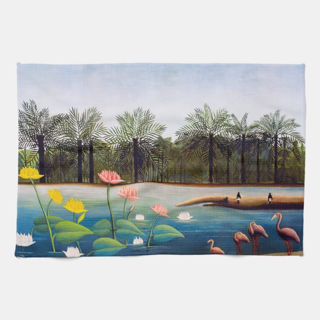 Henri Rousseau - Die Flamingos Geschirrtuch (Horizontal)