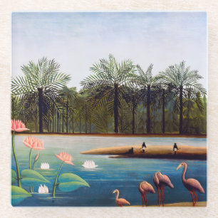 Henri Rousseau - Die Flamingos Glasuntersetzer