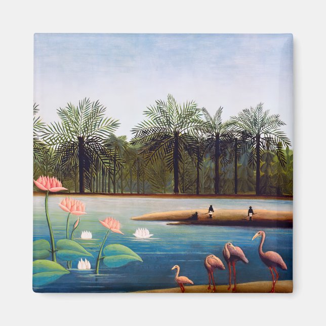 Henri Rousseau - Die Flamingos Magnet (Vorne)