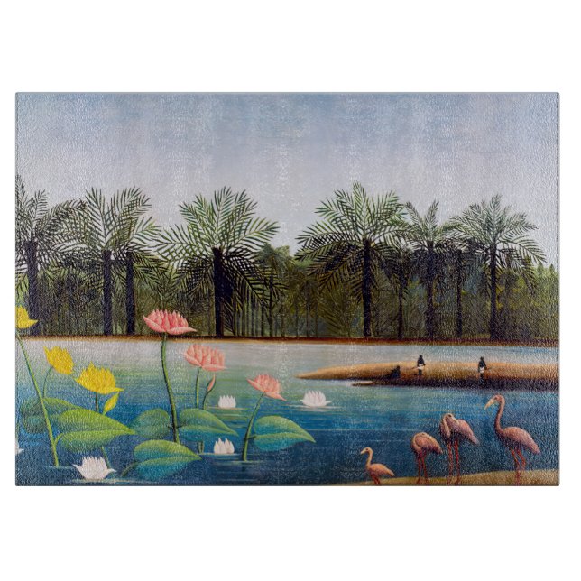 Henri Rousseau - Die Flamingos Schneidebrett (Vorderseite)