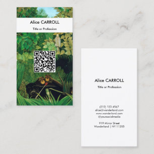 Henri Rousseau - Die Fröhlichen Gaukler - QR-Code Visitenkarte