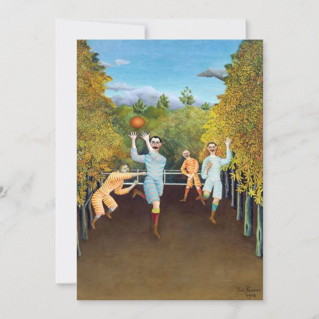 Henri Rousseau - Die Fußballspieler Dankeskarte (Vorderseite)