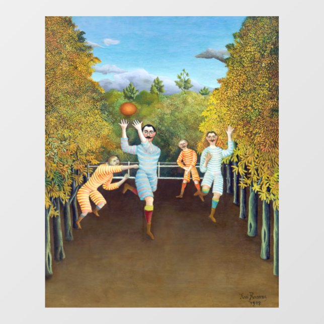 Henri Rousseau - Die Fußballspieler Fensteraufkleber (Blatt)