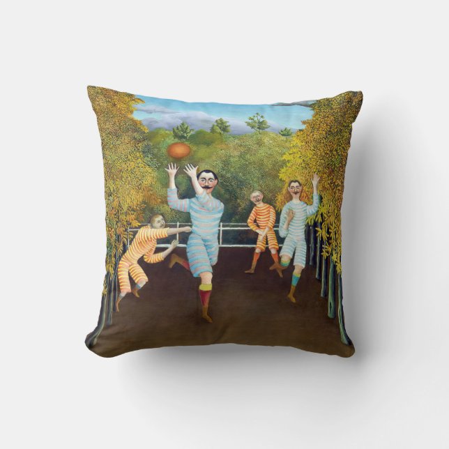 Henri Rousseau - Die Fußballspieler Kissen (Vorderseite)
