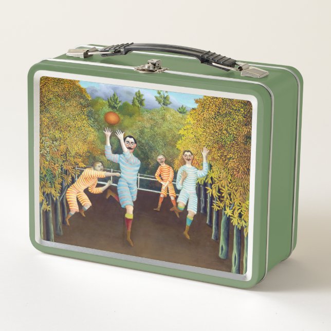 Henri Rousseau - Die Fußballspieler Metall Brotdose (Vorderseite)
