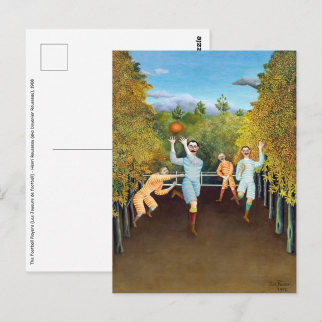 Henri Rousseau - Die Fußballspieler Postkarte (Vorne/Hinten)