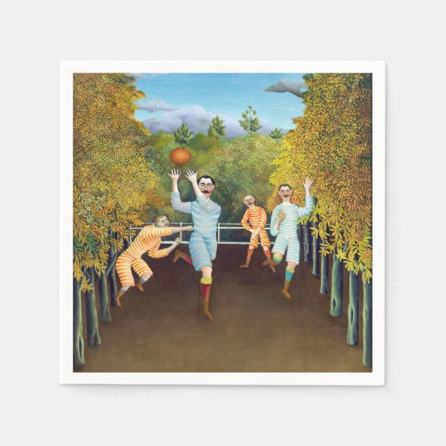 Henri Rousseau - Die Fußballspieler Serviette (Vorderseite)
