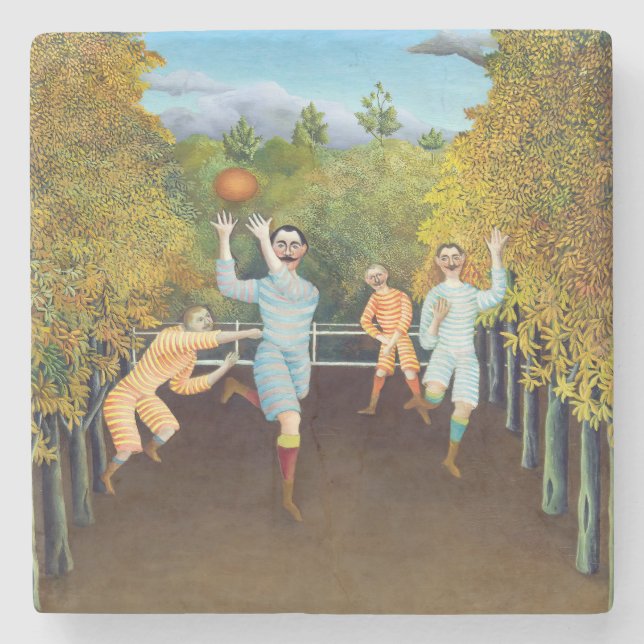 Henri Rousseau - Die Fußballspieler Steinuntersetzer (Vorderseite)