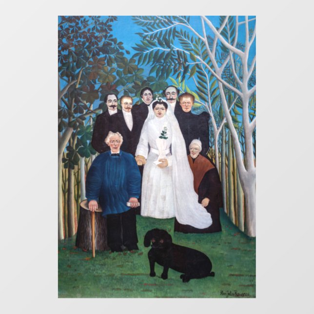 Henri Rousseau - Die Hochzeitsfeier Fensteraufkleber (Blatt)