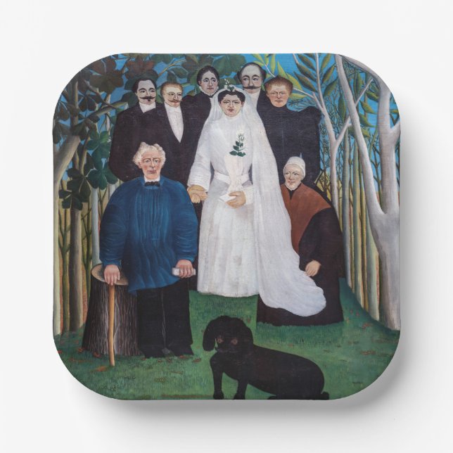 Henri Rousseau - Die Hochzeitsfeier Pappteller (Vorderseite)