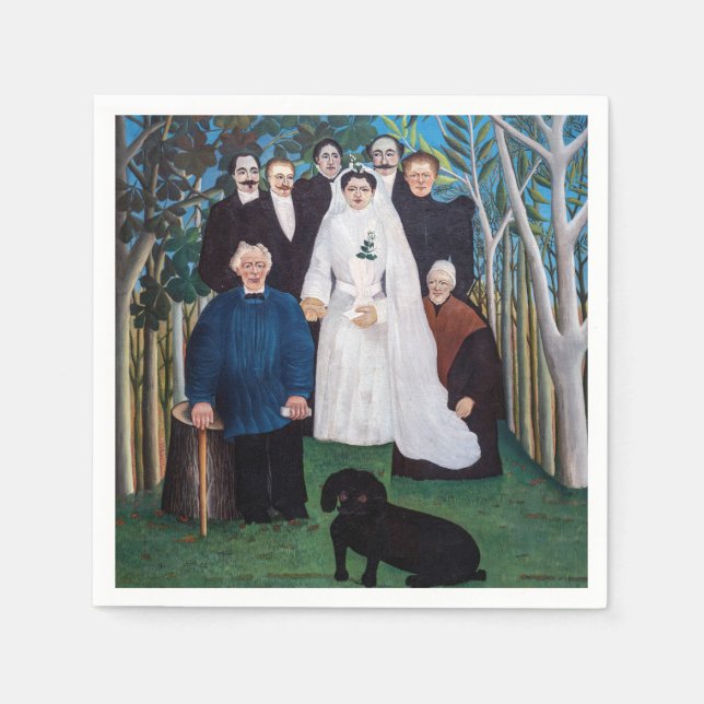 Henri Rousseau - Die Hochzeitsfeier Serviette (Vorderseite)