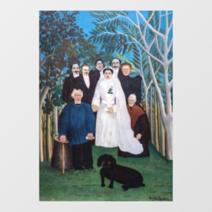 Henri Rousseau - Die Hochzeitsgesellschaft Fensteraufkleber