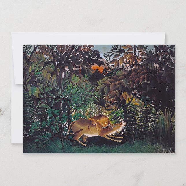 Henri Rousseau - Die Hungersnot Einladung (Vorderseite)