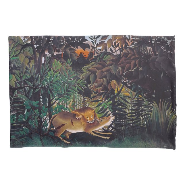 Henri Rousseau - Die Hungersnot Kissenbezug (Vorderseite)