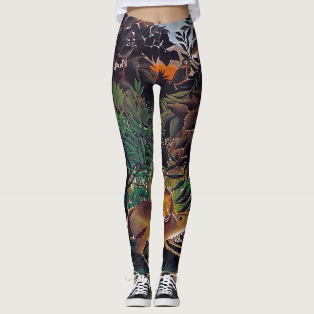 Henri Rousseau - Die Hungersnot Leggings (Vorderseite)