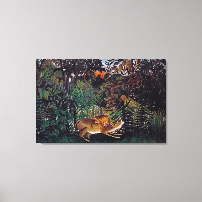 Henri Rousseau - Die Hungersnot Leinwanddruck (Vorderseite)