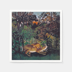 Henri Rousseau - Die Hungersnot Serviette