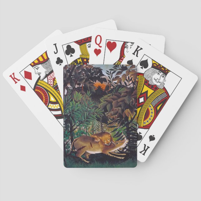 Henri Rousseau - Die Hungersnot Spielkarten (Rückseite)
