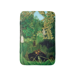 Henri Rousseau - Die lustigen Possenreißer Badematte