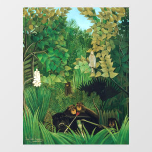 Henri Rousseau - Die lustigen Possenreißer Fensteraufkleber