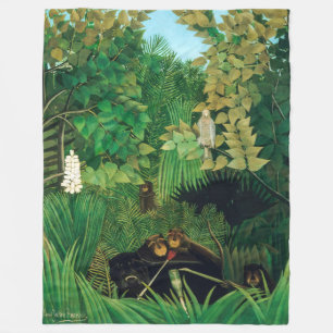 Henri Rousseau - Die lustigen Possenreißer Fleecedecke