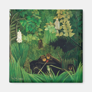 Henri Rousseau - Die lustigen Possenreißer Magnet