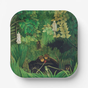 Henri Rousseau - Die lustigen Possenreißer Pappteller