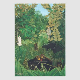Henri Rousseau - Die lustigen Possenreißer Seidenpapier