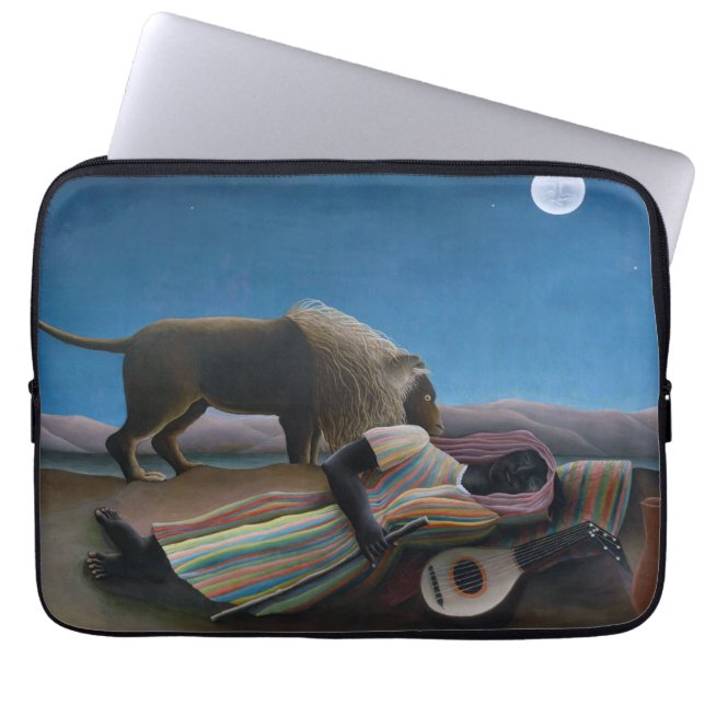 Henri Rousseau - Die schlafende Sinti und Roma Laptopschutzhülle (Vorderseite)